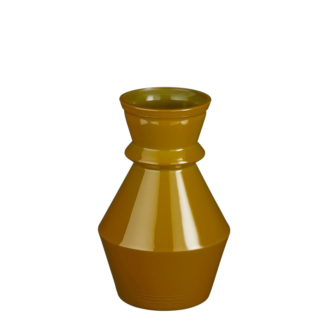 Vaso Vidro Ashton Amarelo Ocre 25x16cm