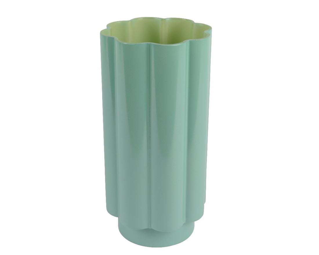 Jarra Vidro Milky Azul/Verde 15x30cm