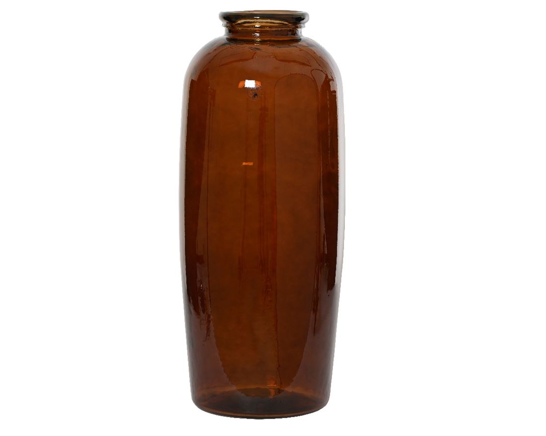 Jarra Vidro Reciclado Castanho 27x71cm