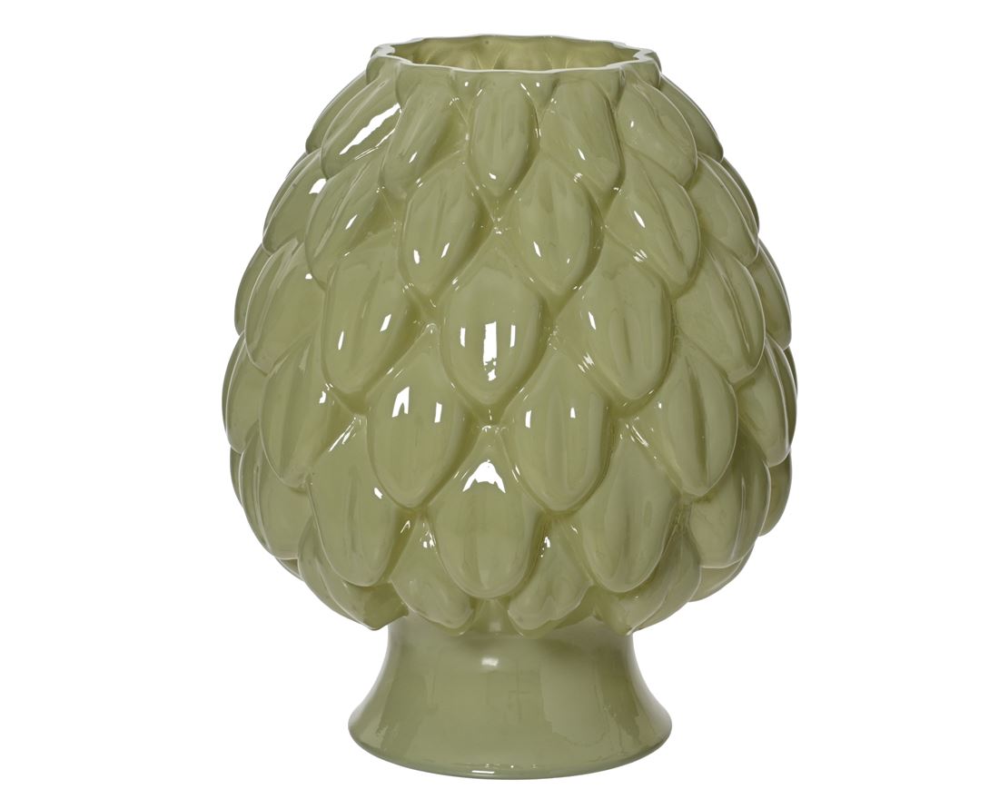 Jarra Vidro Milky Verde 26x22cm