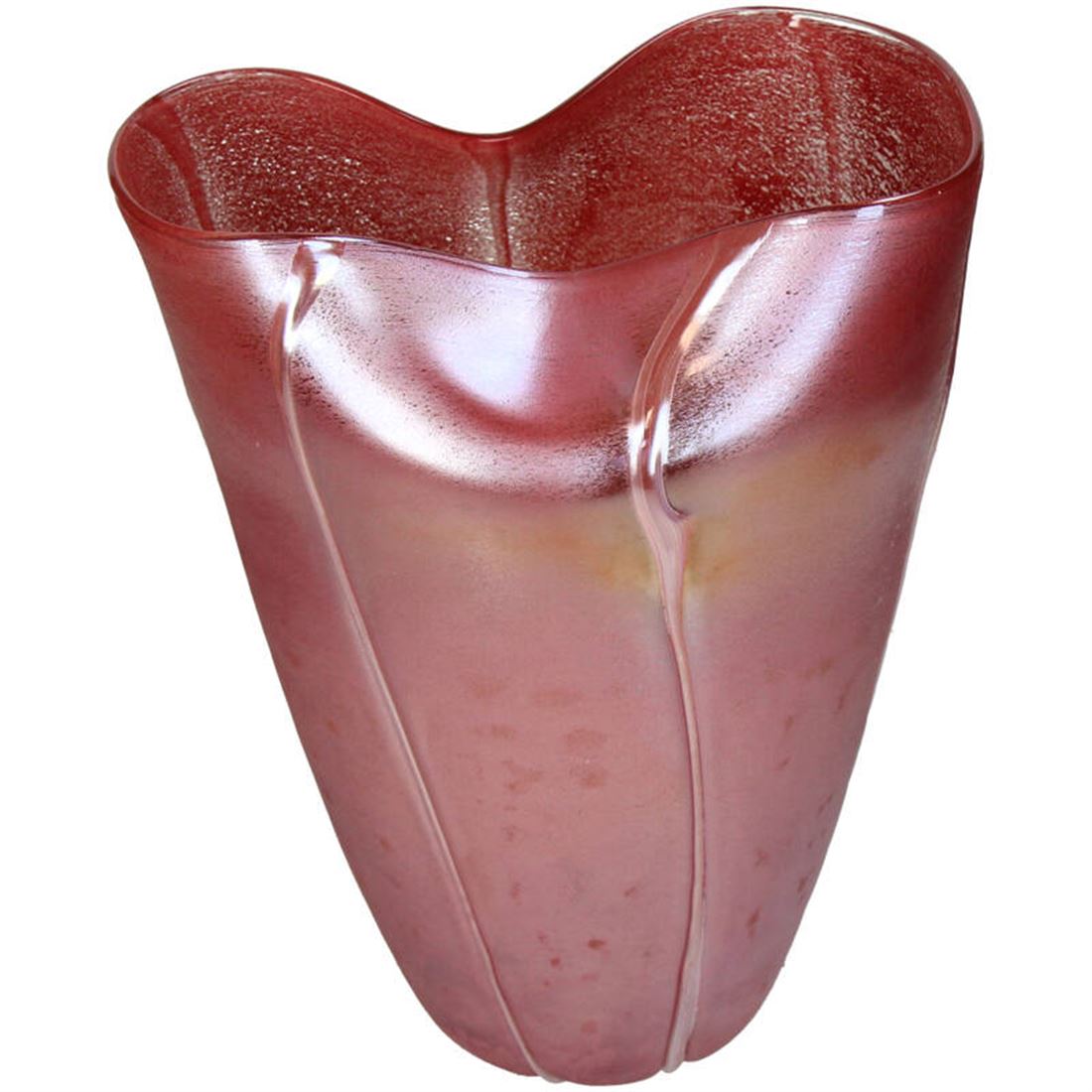 Vaso Vidro Lip Vermelho 29x25cm