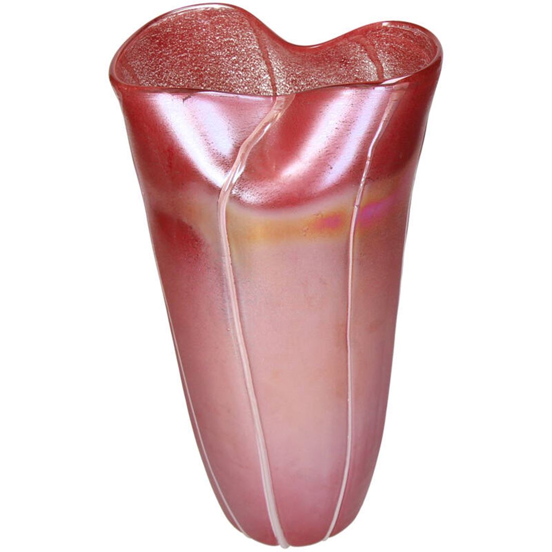 Vaso Vidro Lip Vermelho 37x20cm