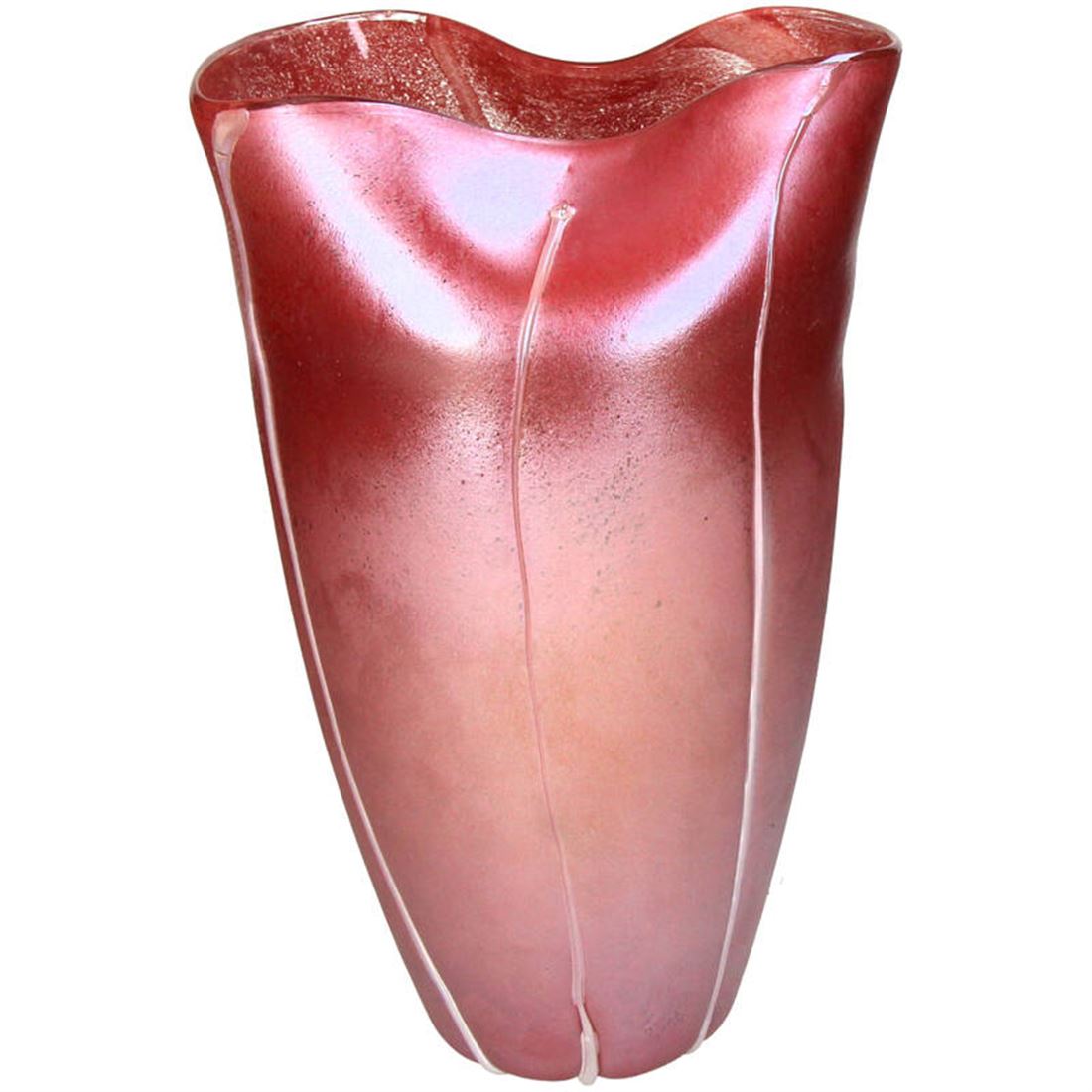 Vaso Vidro Lip Vermelho 39x24cm
