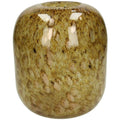 Vaso Vidro Castanho c/Padrão 21x19cm