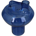 Vaso Vidro Irregular Azul Escuro 17x14cm