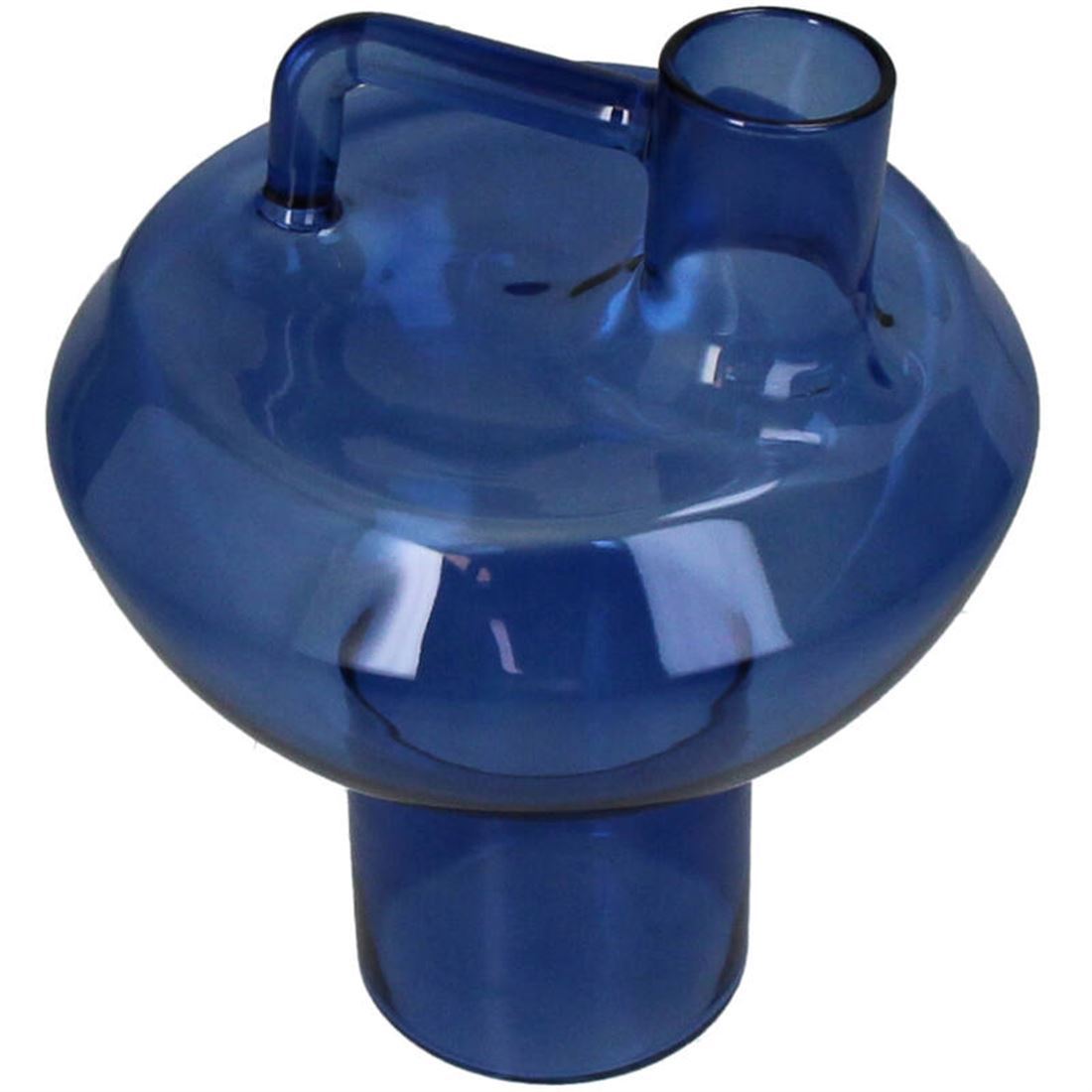 Vaso Vidro Irregular Azul Escuro 17x14cm