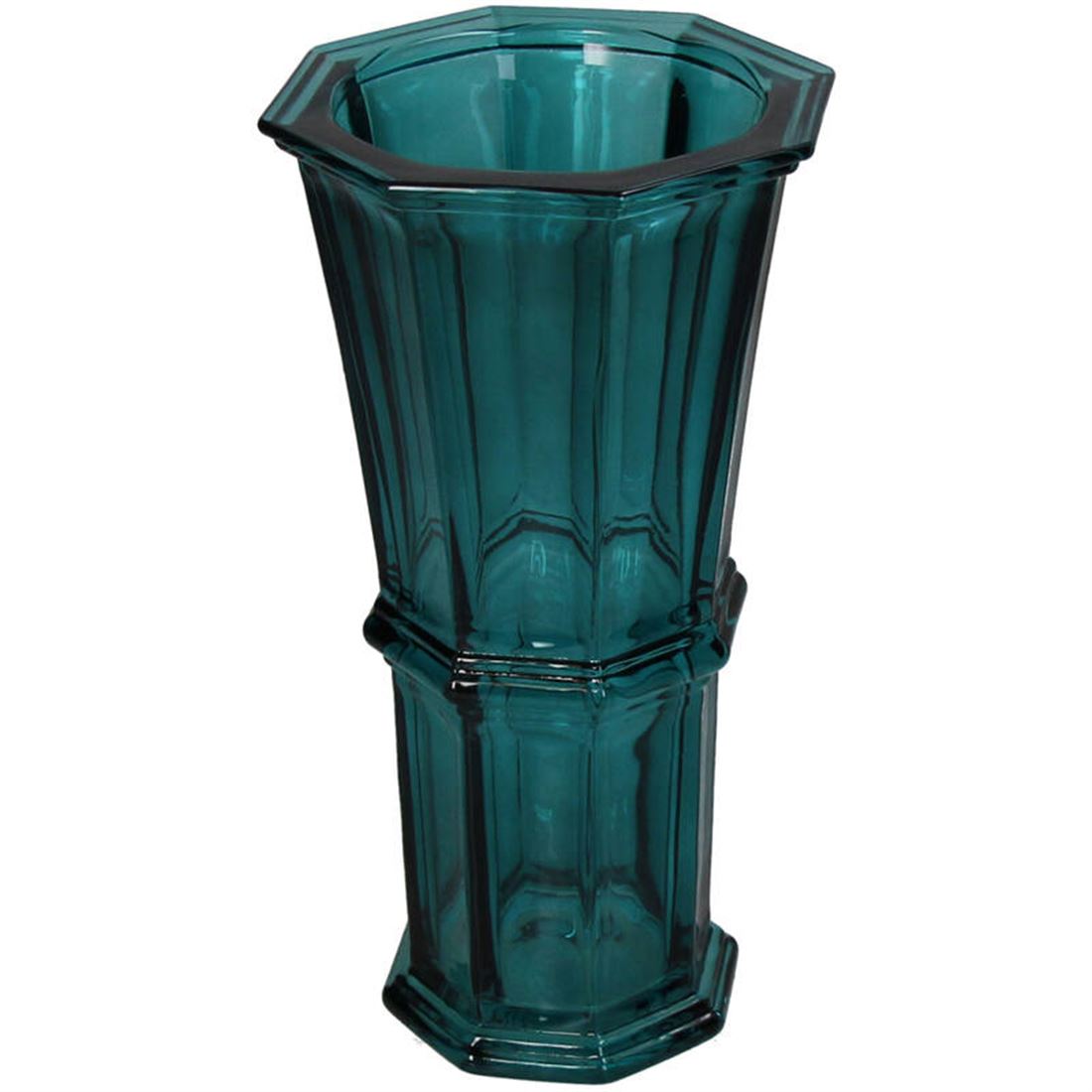 Jarra Vidro Azul Petróleo 23x13cm