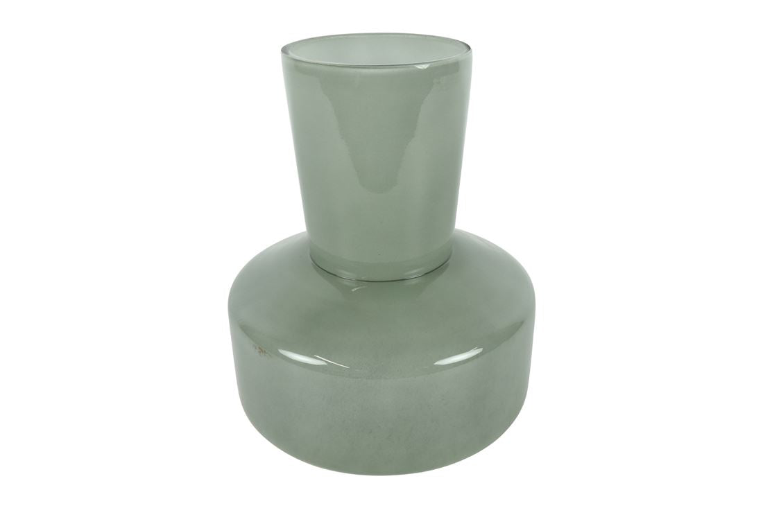 Vaso Vidro Senga Cinza 20x27cm
