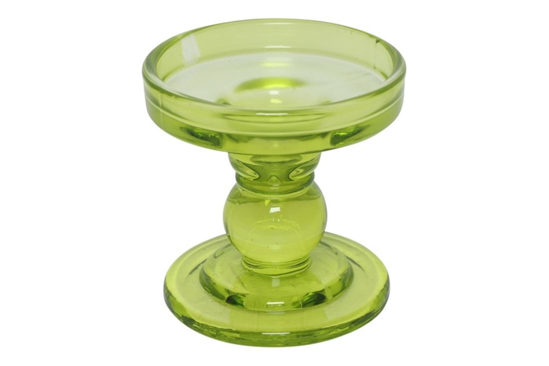Castiçal Vidro Cleo Verde 8.5cm