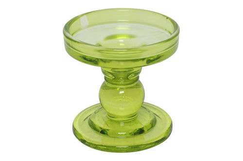 Castiçal Vidro Cleo Verde 8.5cm