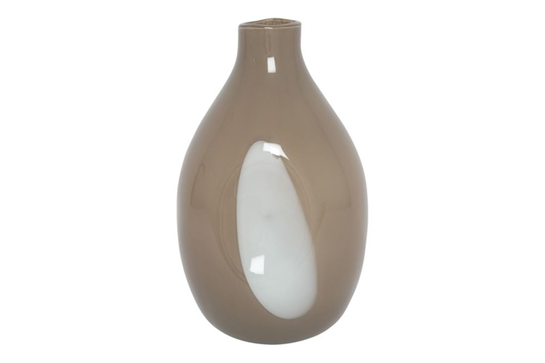 Vaso Vidro Josua Castanho 33x52cm