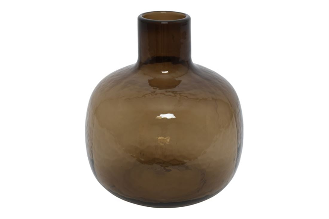 Vaso Vidro Liza Castanho 26x30cm