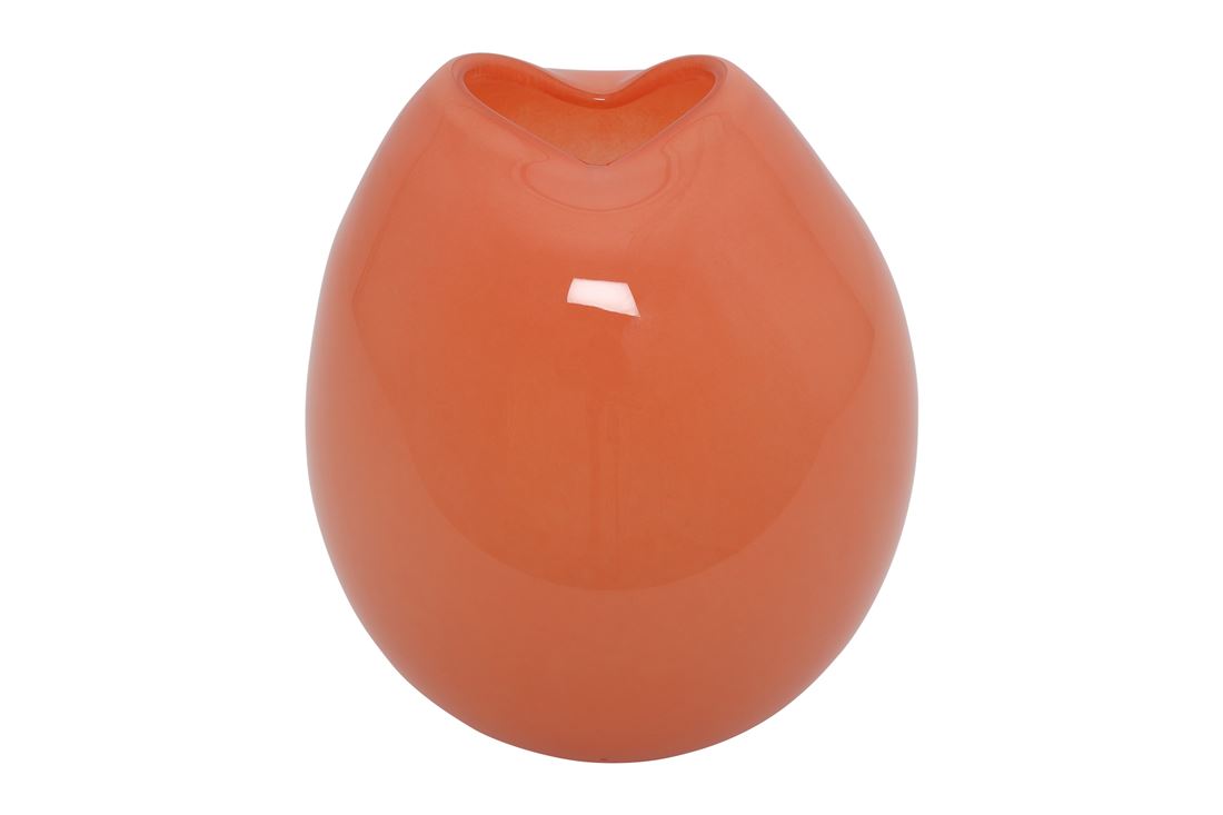 Vaso Vidro Riany Laranja 22cm