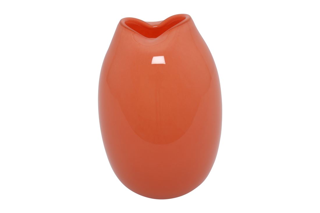 Vaso Vidro Riany Laranja 28cm