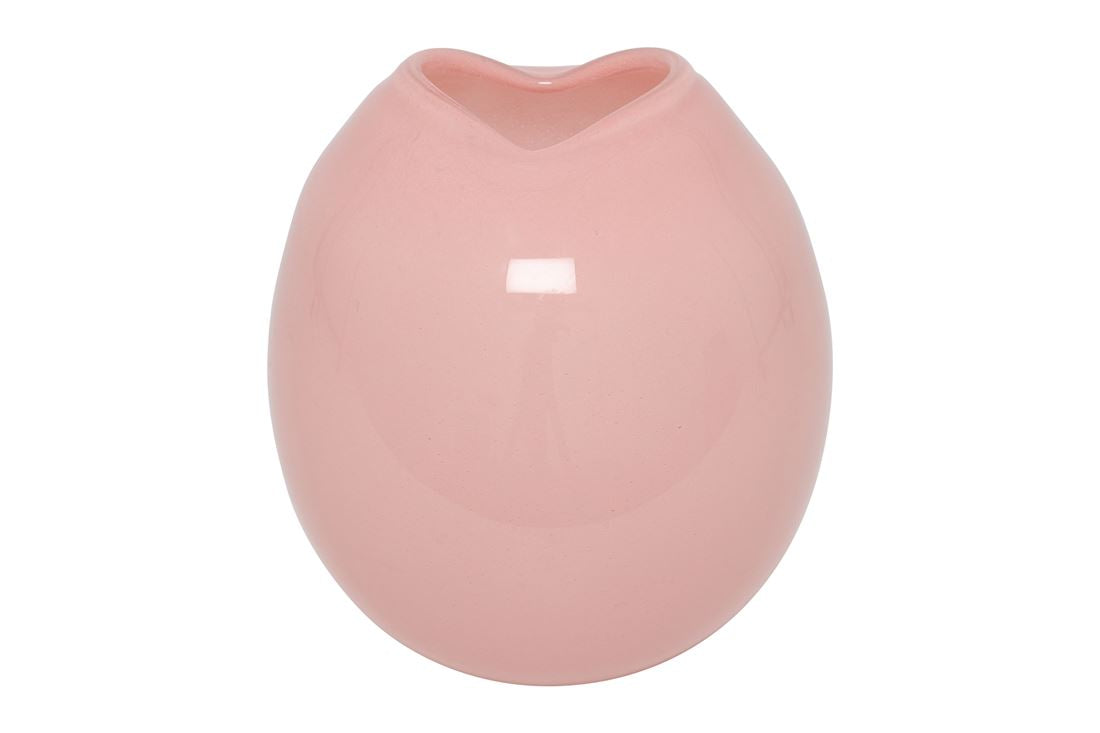 Vaso Vidro Riany Rosa 22cm