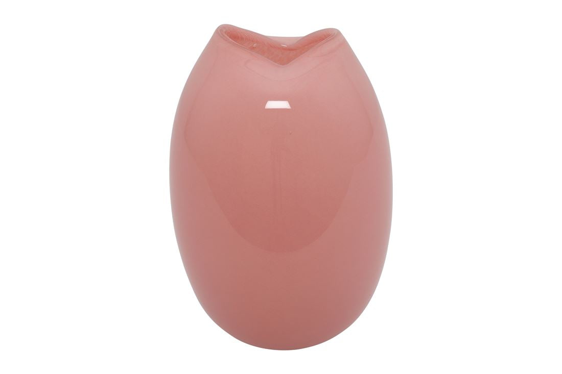 Vaso Vidro Riany Rosa 28cm