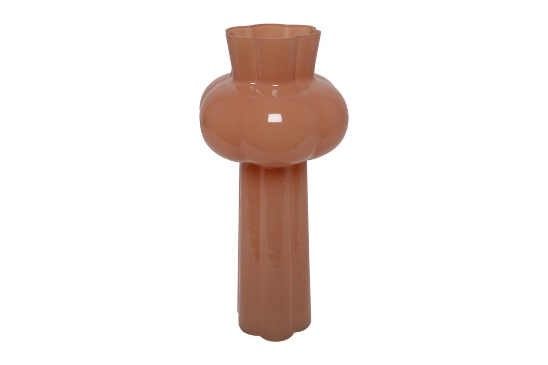 Jarra Vidro Marley Castanho Claro 35cm