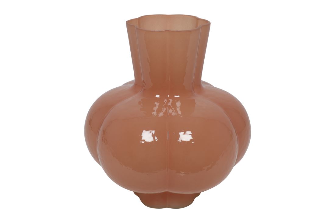 Jarra Vidro Marly Castanho Claro 20cm