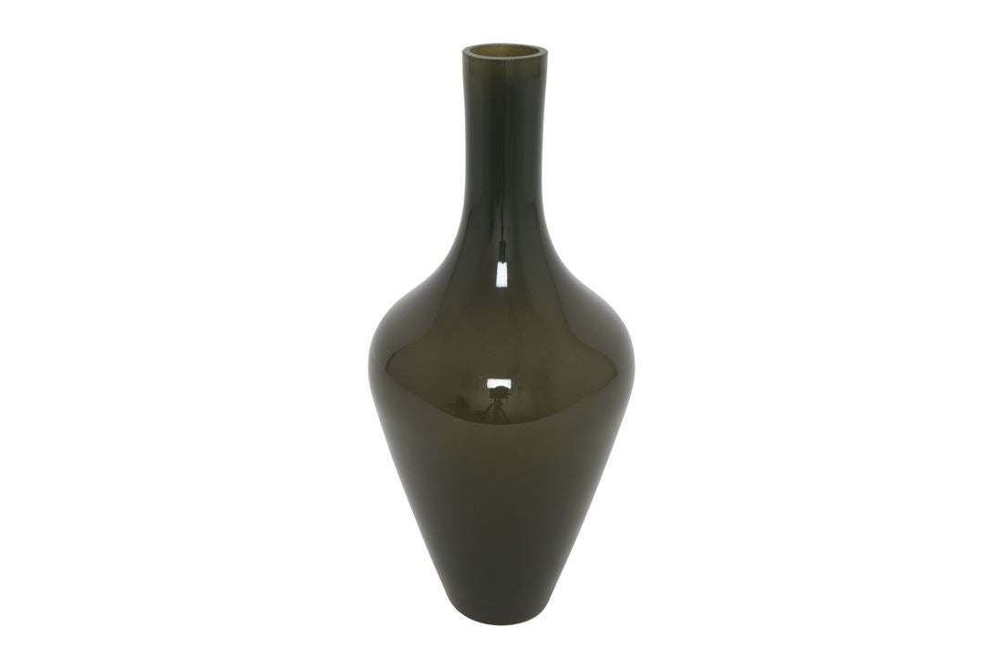 Vaso Vidro Jamiro Verde Escuro 36x16cm
