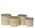 Cestos Corda Redondos Conjunto 4 Peças 19/21/23/25cm