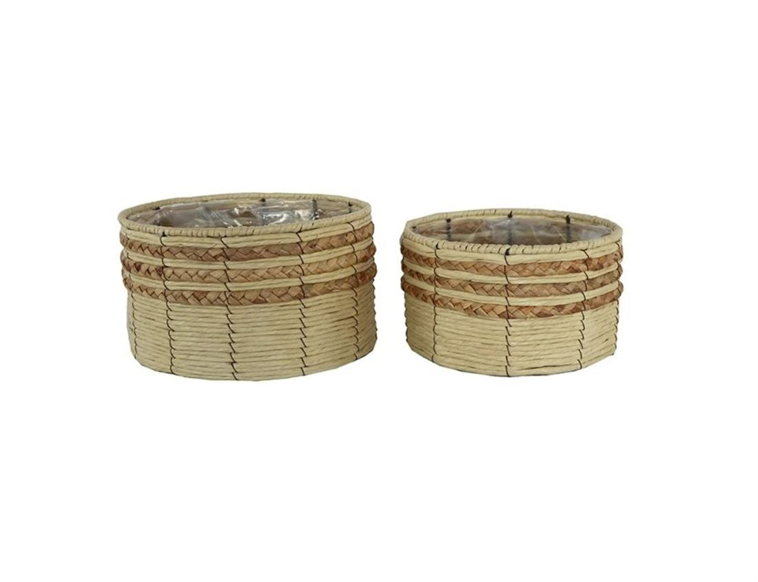 Cestos Formosa Redondos Natural Conjunto 2 Peças 27cm