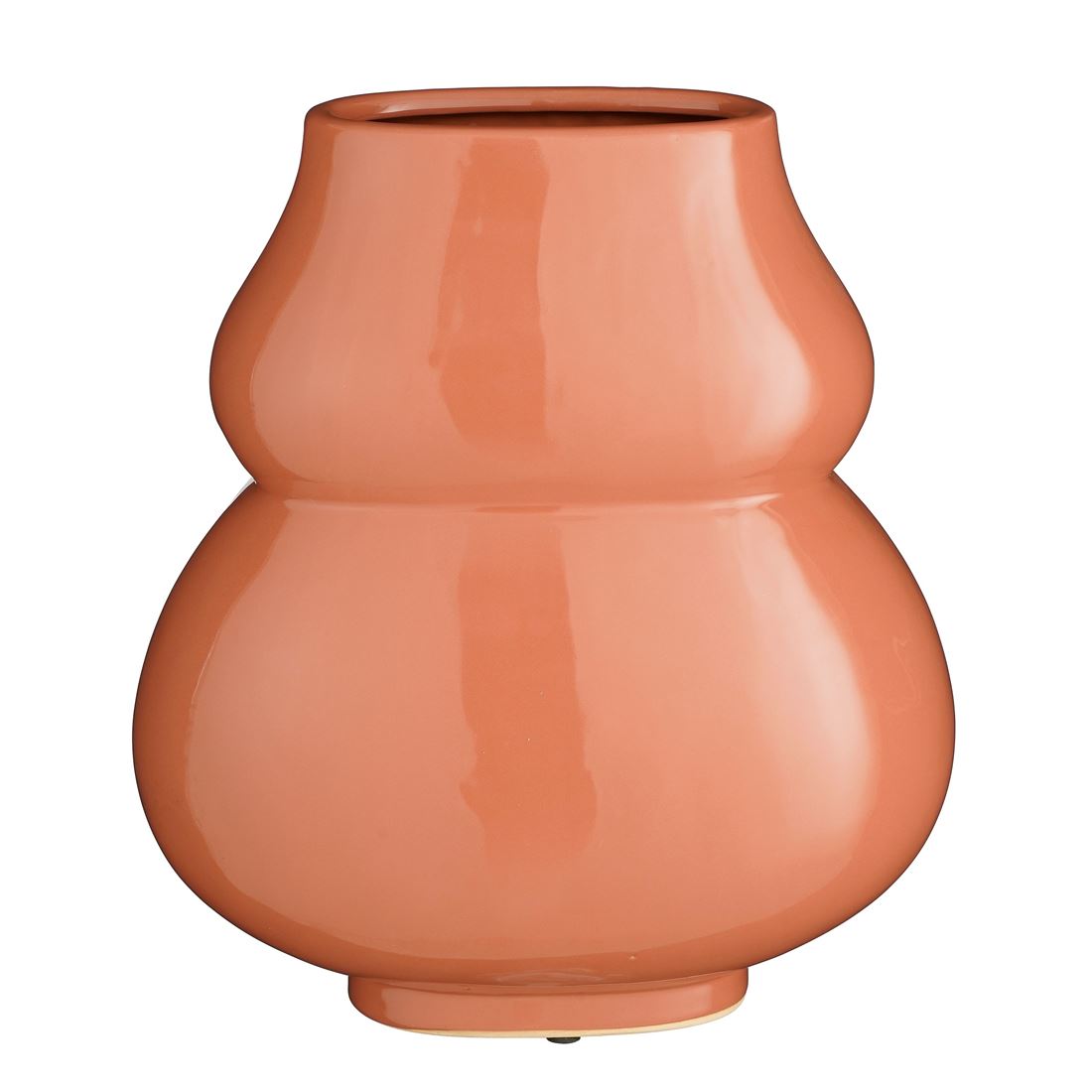 Vaso Cerâmico Amia Laranja 30x10x34cm