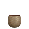 Vaso Cerâmico Castanho 18x18cm