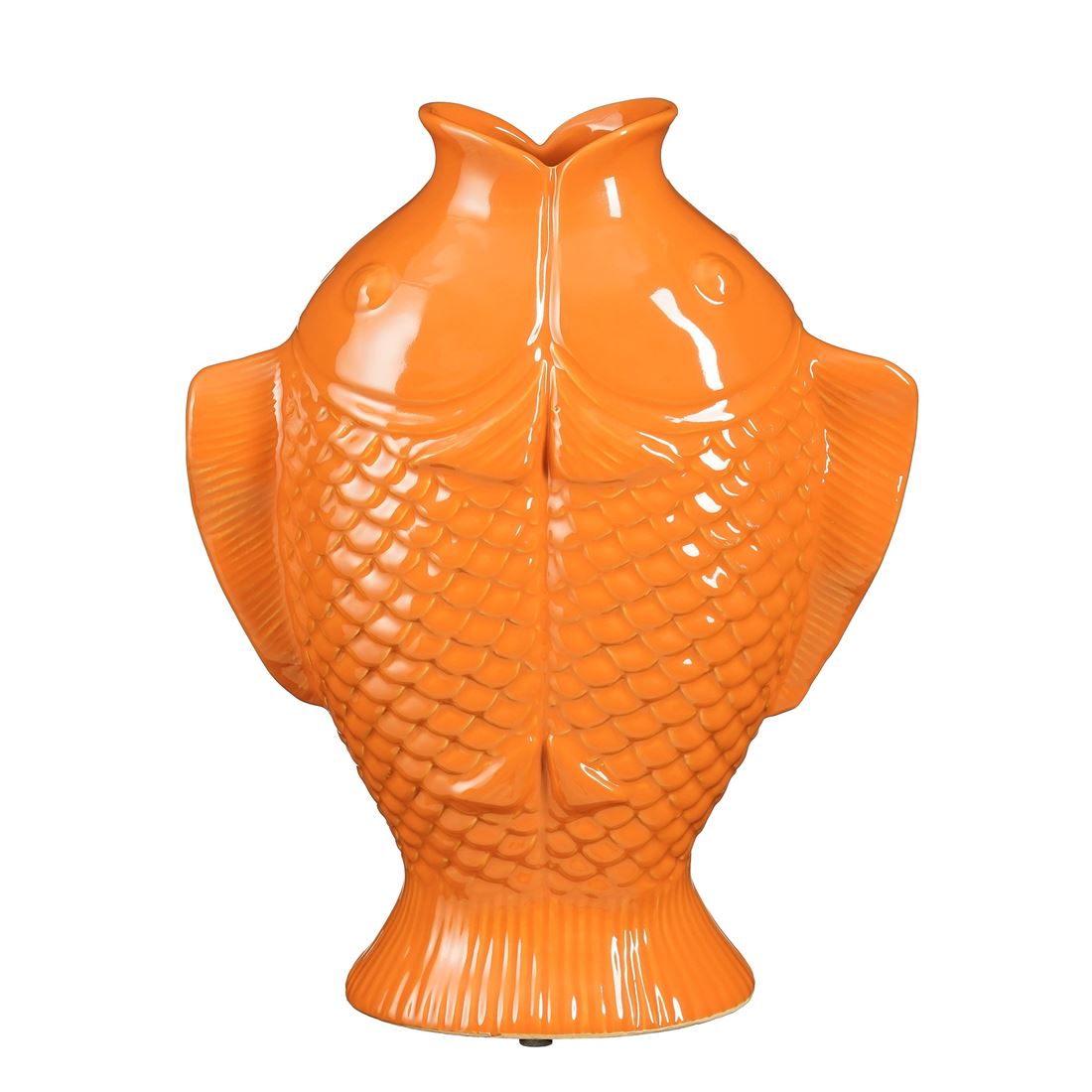 Jarra Peixe Finno Laranja 37x29x14cm