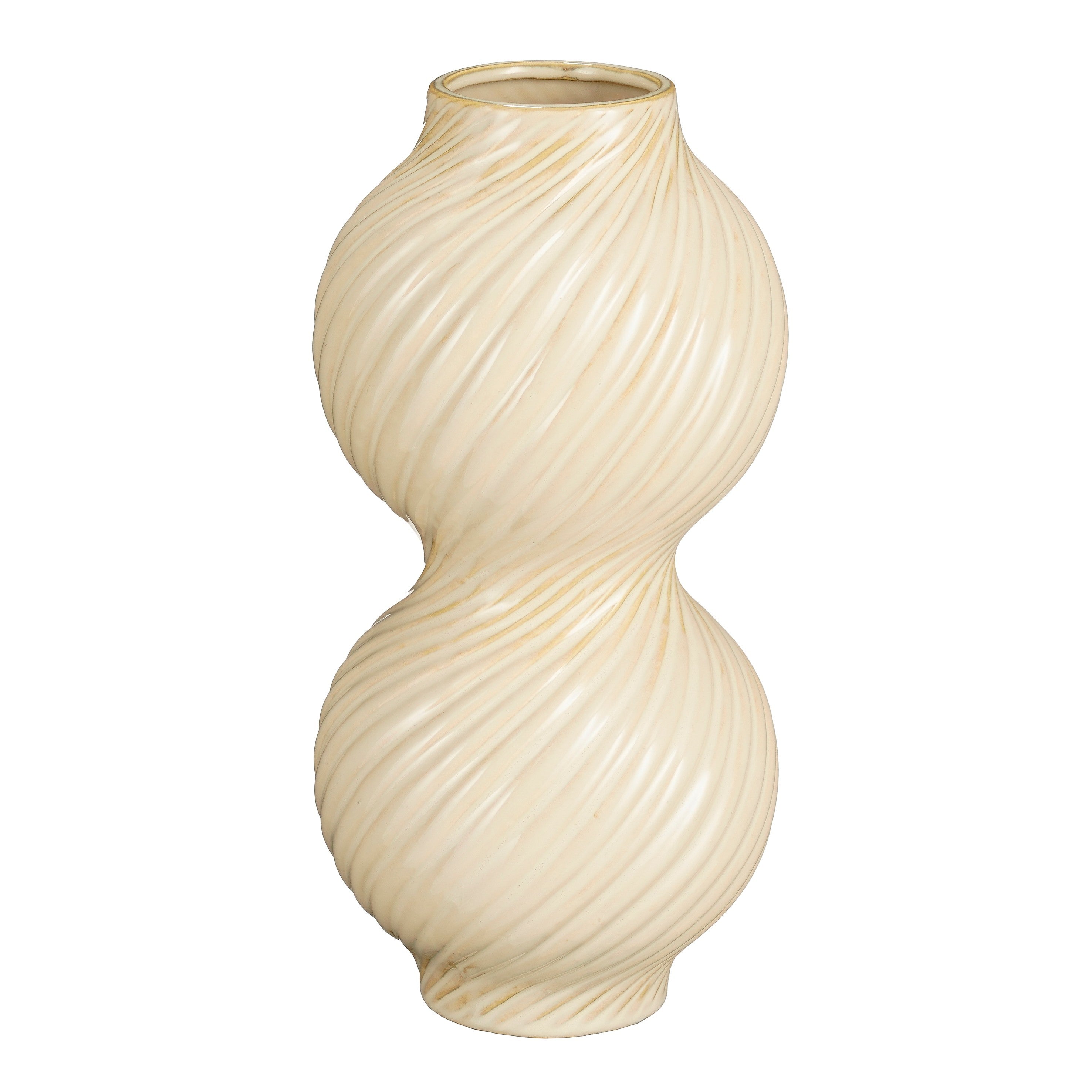 Jarra Sergio Frizada Marfim 33x16cm