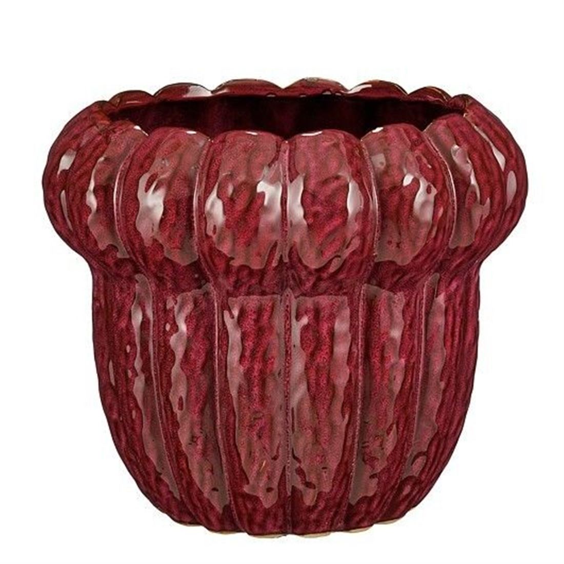 Vaso Cerâmico Nova Vermelho Escuro 24x29cm
