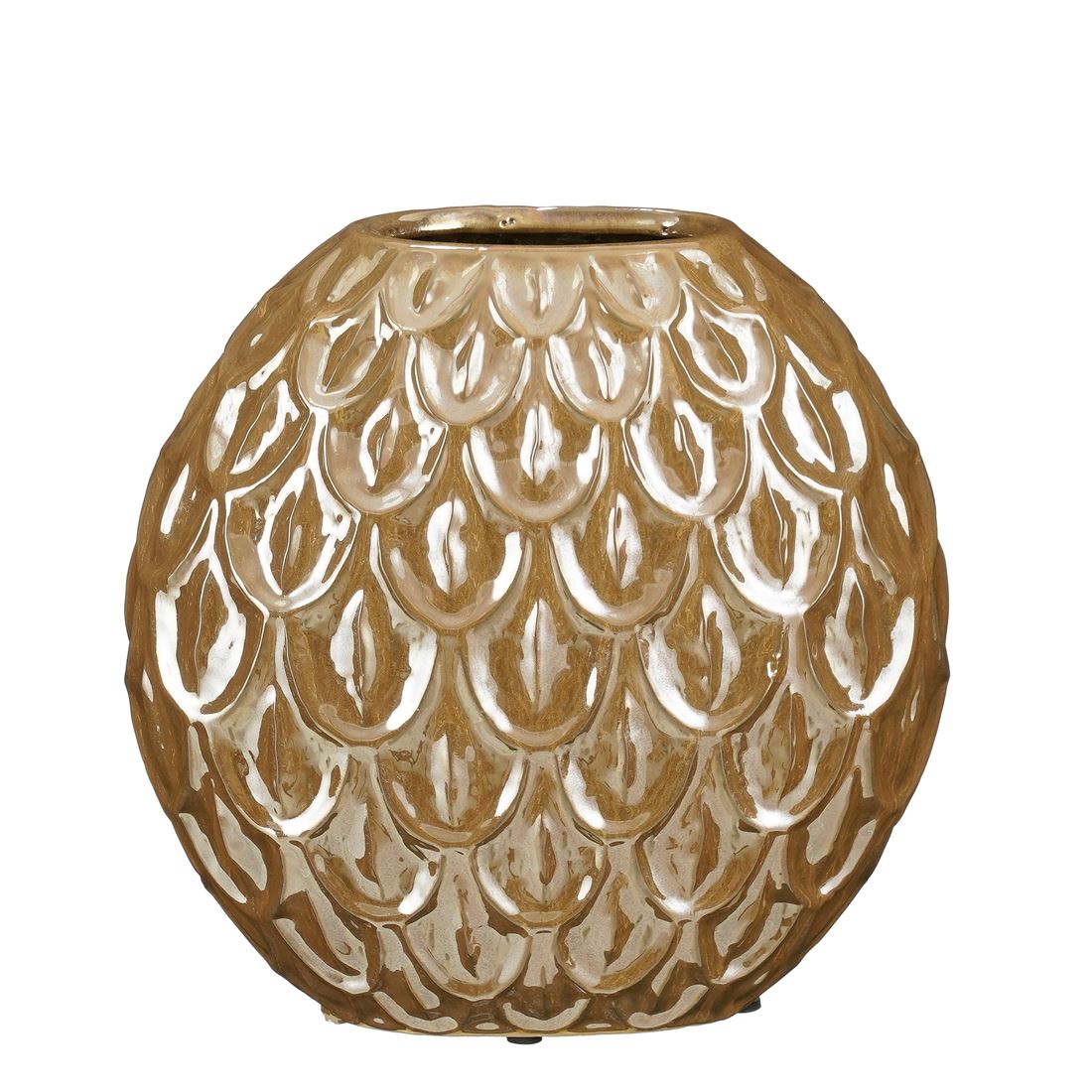 Jarra Oval Quinn Castanho 27x14x28cm
