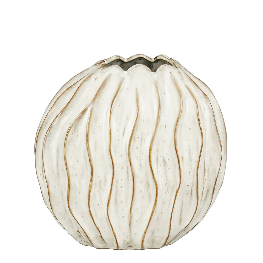 Floreira Jovi Branca Listrada 27x28cm