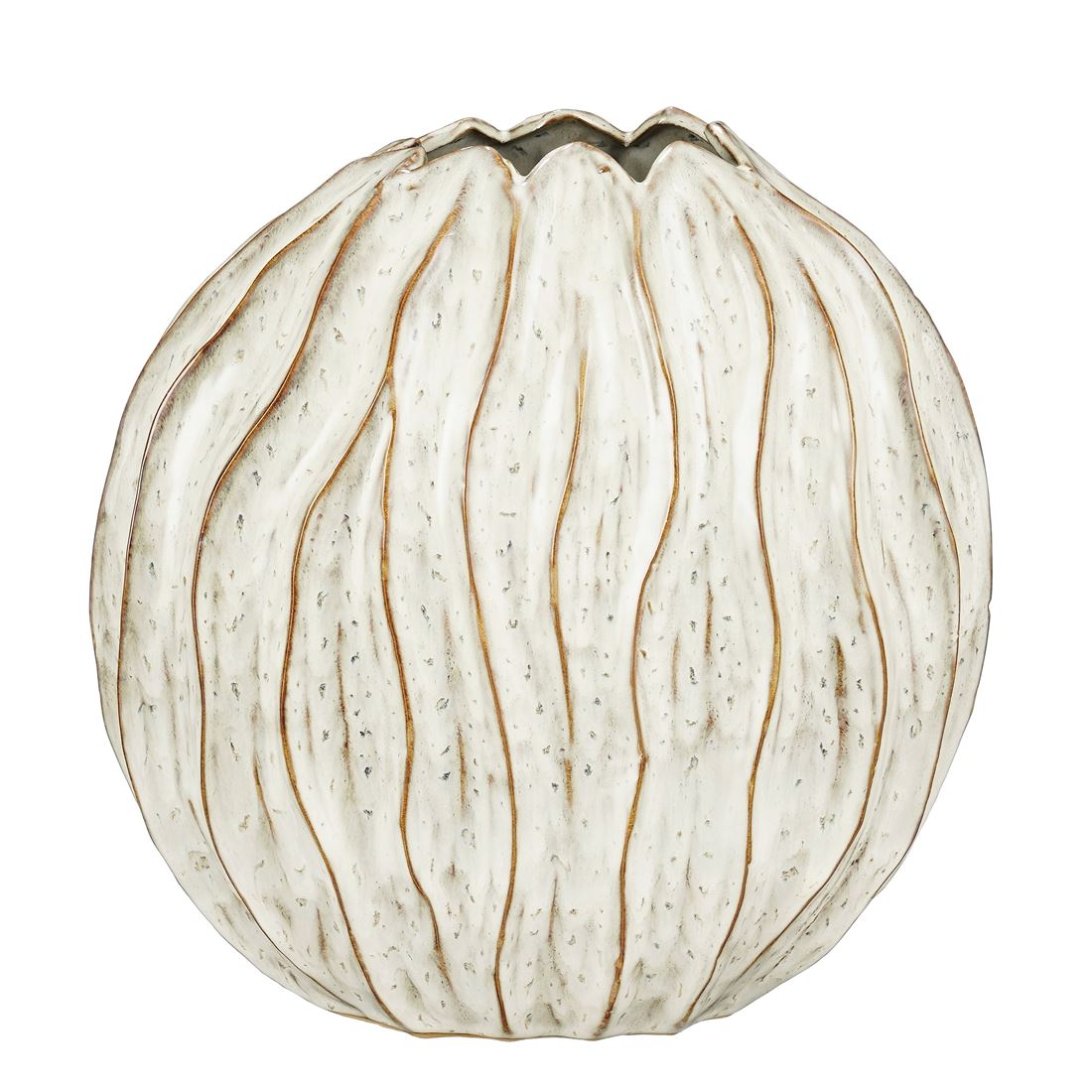 Floreira Jovi Branca Listrada 35x35cm