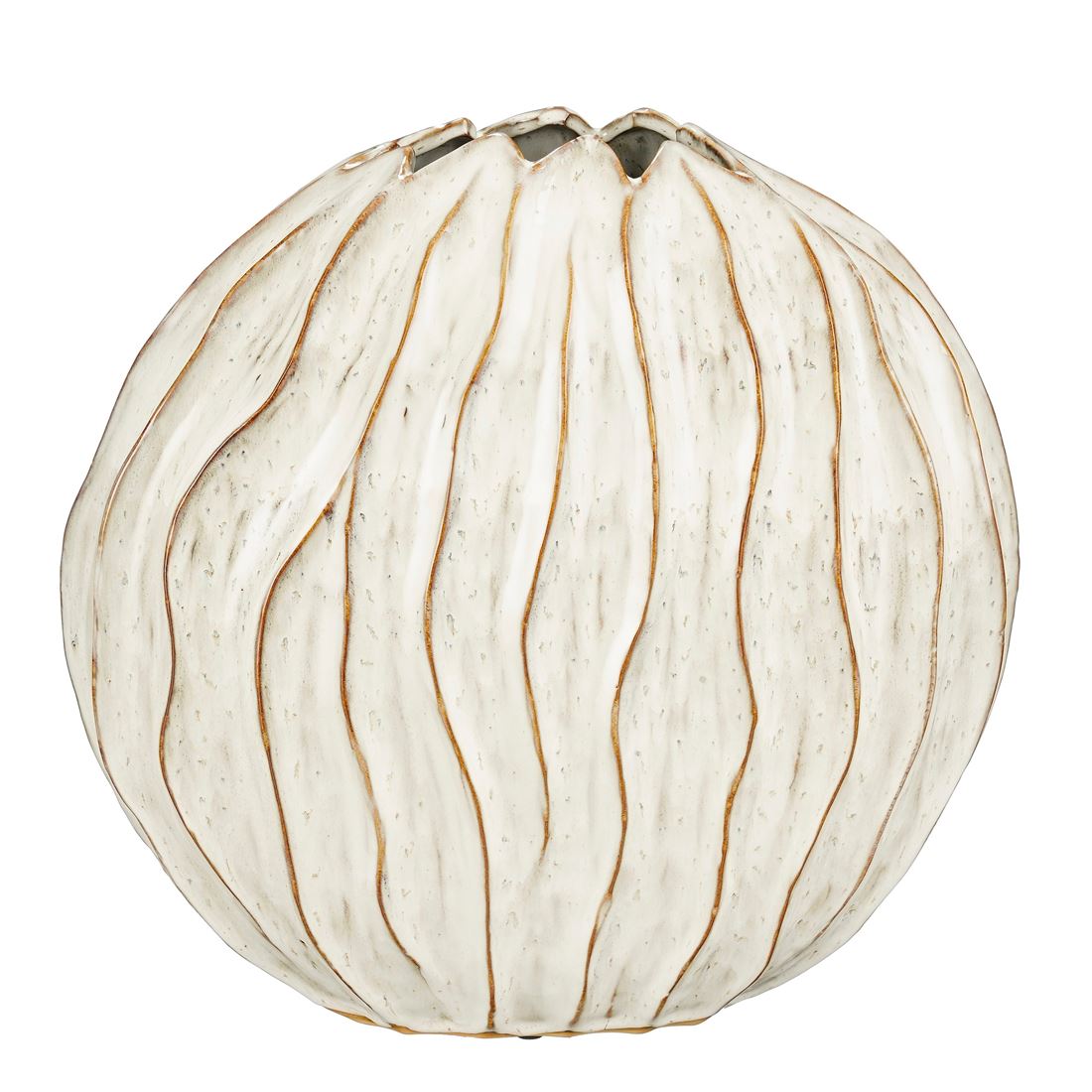 Floreira Jovi Branca Listrada 41x43cm
