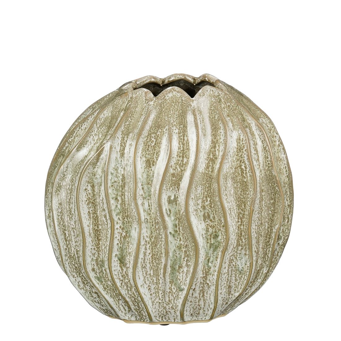 Floreira Jovi Verde Listrada 27x28cm