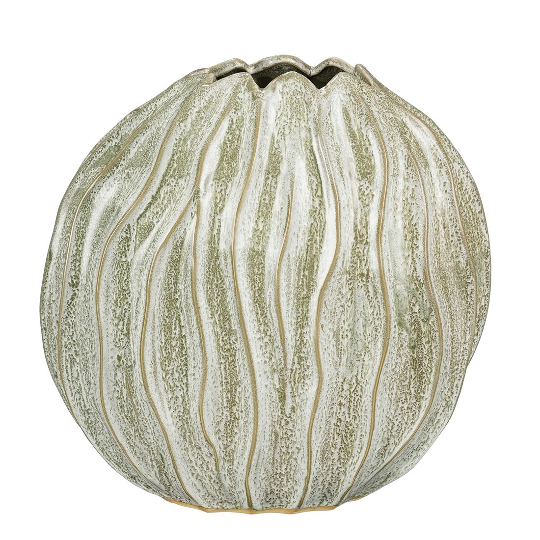Floreira Jovi Verde Listrada 35x35cm