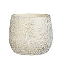 Vaso Cerâmico Arthur Branco/Ouro 20x26cm