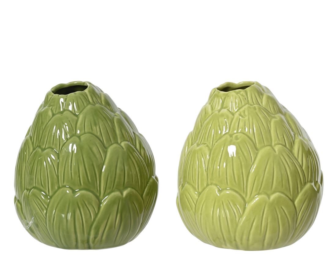 Vaso Alcachofra Verde Sortido 10x11.5cm