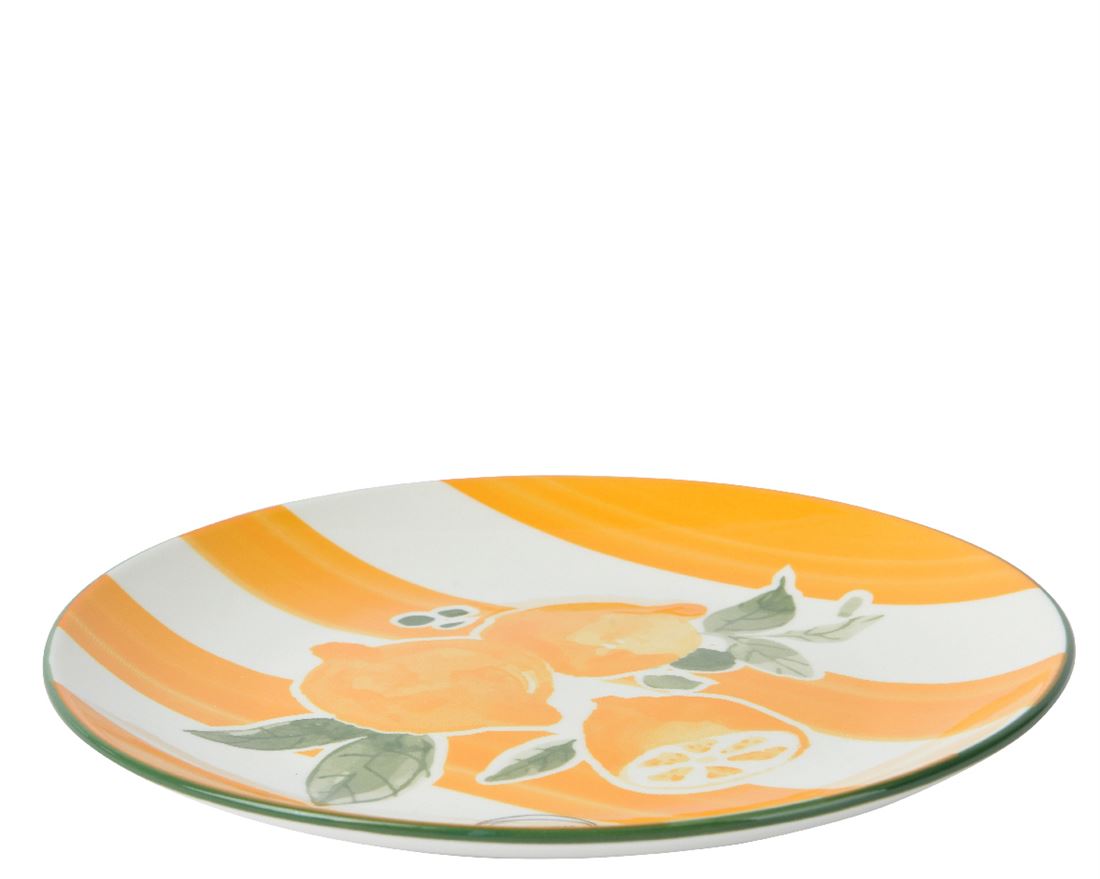 Prato Cerâmica Riscas c/Laranjas 19cm
