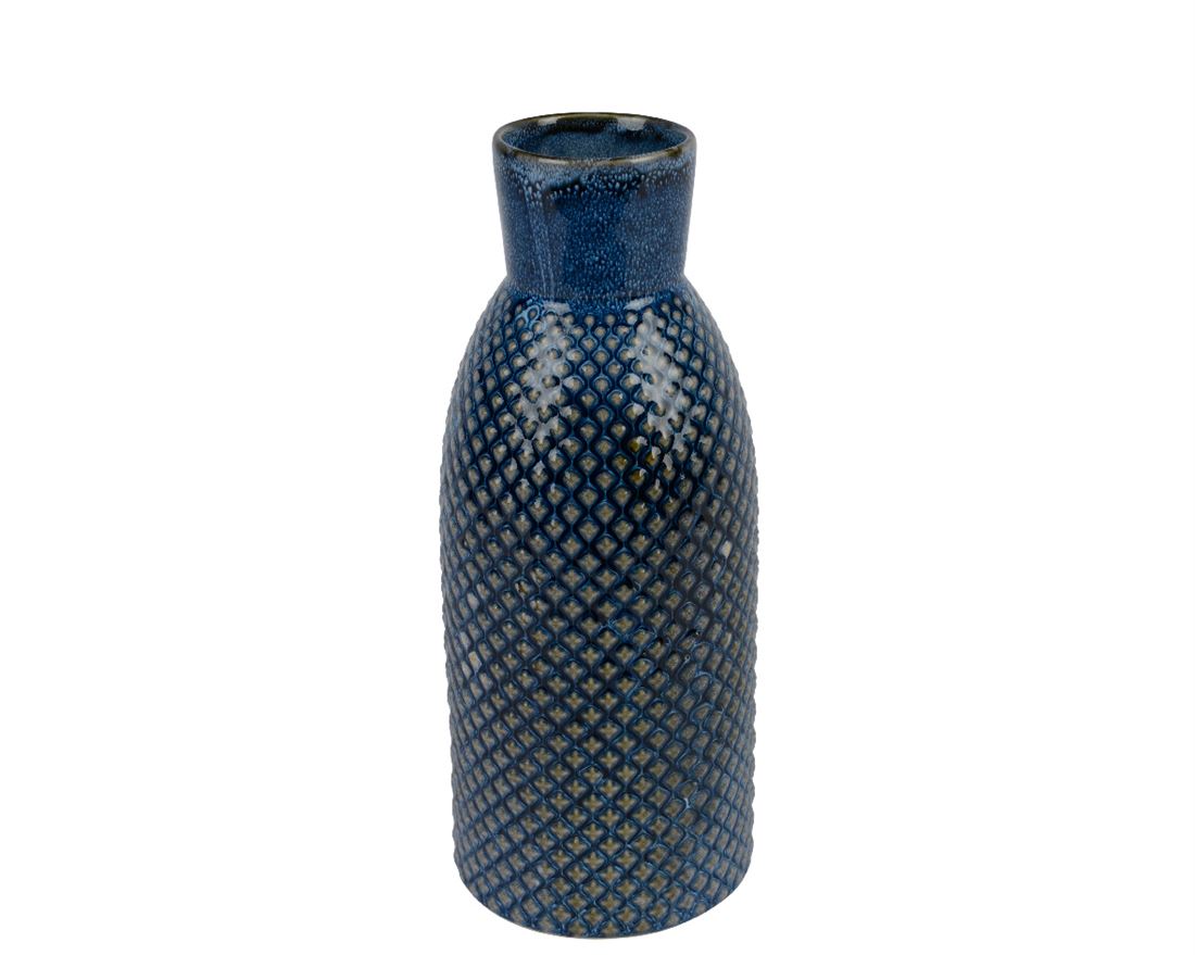 Jarra Cerâmica Azul 13x44cm