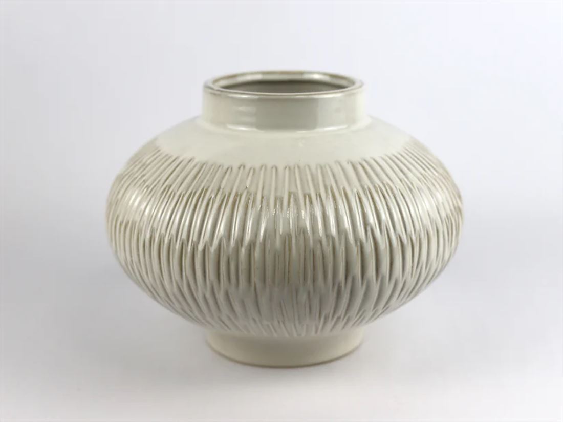 Jarra Bola Cerâmica Pérola 20cm
