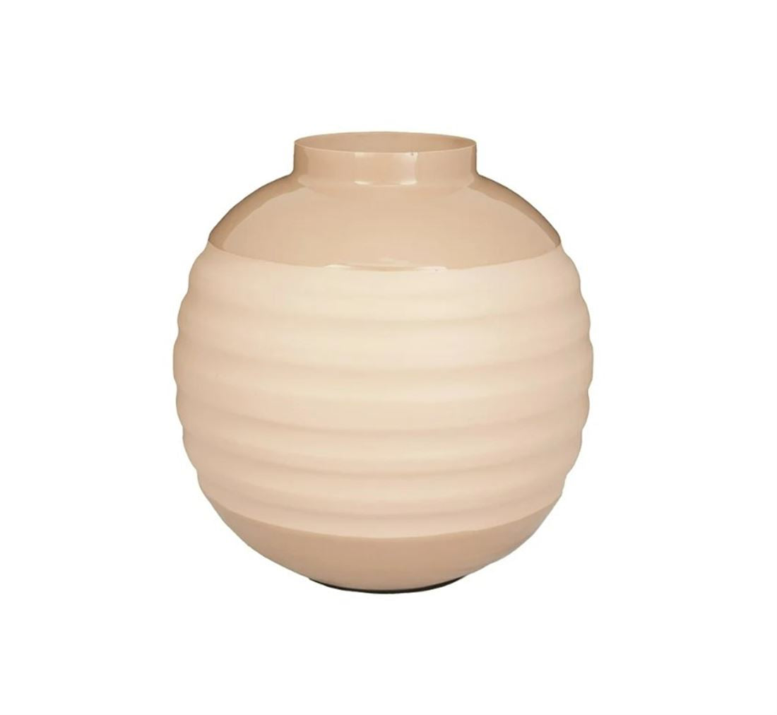 Vaso Grécia Redondo Castanho Claro 27cm