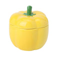 Pote Cerâmico c/Tampa Pimento Amarelo 12cm