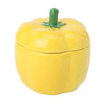 Pote Cerâmico c/Tampa Pimento Amarelo 15cm