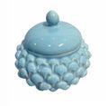 Pote Cerâmica Pinha Azul 14x10cm