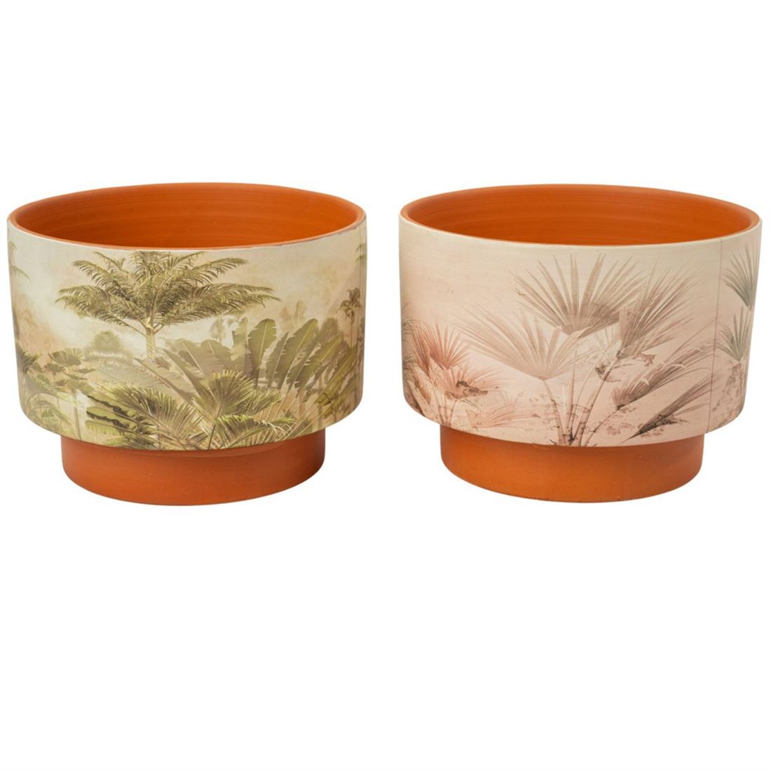 Vaso Terracotta c/Flores Desenhos Sortido 22cm