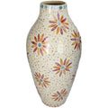 Vaso Capiz Branco Mosaicos 24x50cm