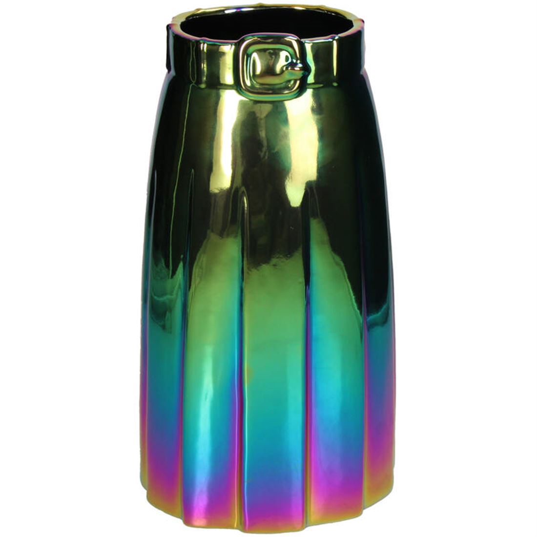 Vaso Terracota Saia Iridescente 31x17cm