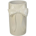 Jarra Cerâmica c/Laço Embutido Branco Sujo 19x11cm