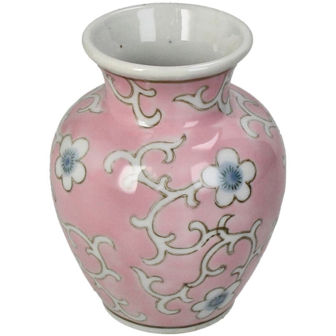 Vaso Cerâmico Clássico Rosa 12x10cm